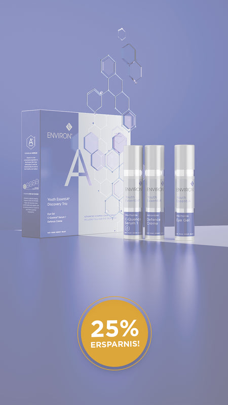 ZEITWUNDER Onlineshop - Abbildung des Produktsets Youth EssentiA Discovery Trio mit einem Hinweis zur Ersparnis in Höhe von 25%