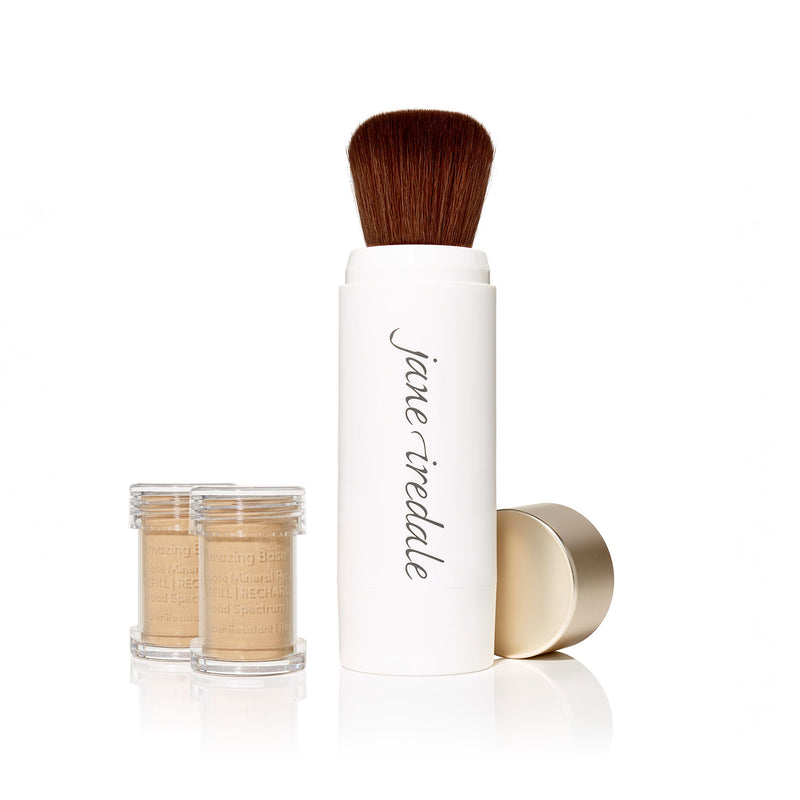 jane iredale - Amazing Base Refillable Brush - Warm Sienna - Nachfüllbarer Make-up Pinsel - jane iredale Mineral Make-up - ZEITWUNDER Onlineshop - Kosmetik online kaufen