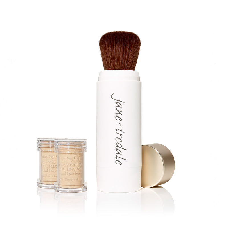 jane iredale - Amazing Base Refillable Brush - Satin - Nachfüllbarer Make-up Pinsel - jane iredale Mineral Make-up - ZEITWUNDER Onlineshop - Kosmetik online kaufen