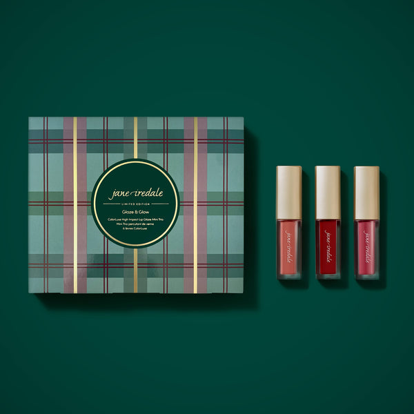 jane iredale - Glaze & Glow ColorLuxe High Impact Lip Glaze Mini Trio - Limited Edition - Lip Gloss - jane iredale Mineral Make-up - ZEITWUNDER Onlineshop - Kosmetik online kaufen