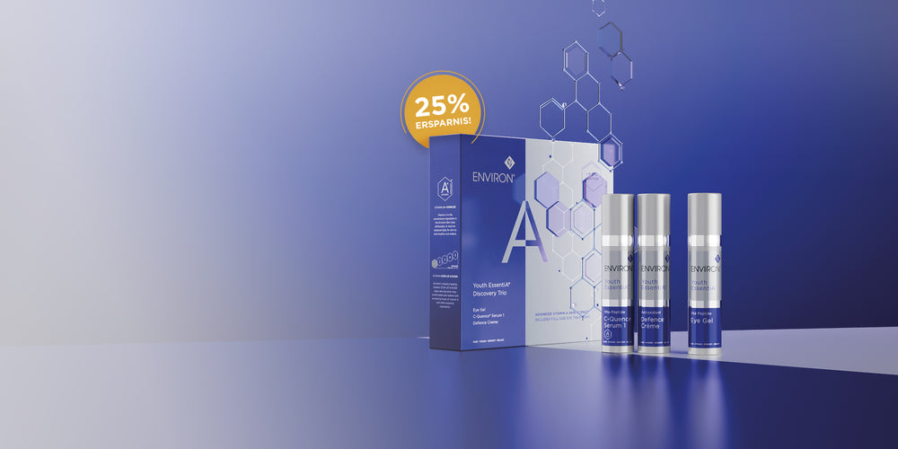 ZEITWUNDER Onlineshop - Abbildung des Produktsets Youth EssentiA Discovery Trio mit einem Hinweis zur Ersparnis in Höhe von 25%