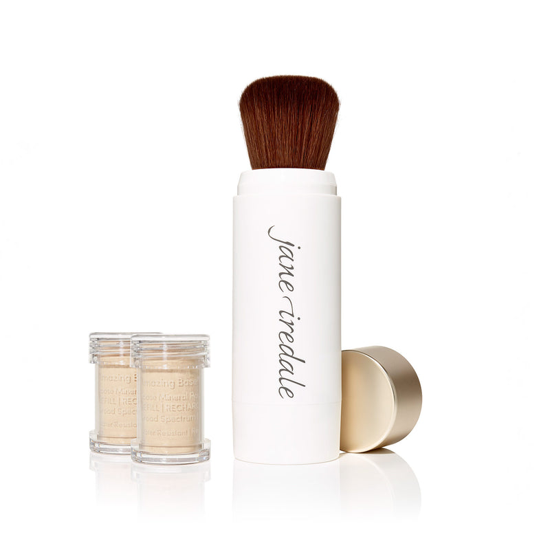 jane iredale - Amazing Base Refillable Brush - Light Beige - Nachfüllbarer Make-up Pinsel - jane iredale Mineral Make-up - ZEITWUNDER Onlineshop - Kosmetik online kaufen